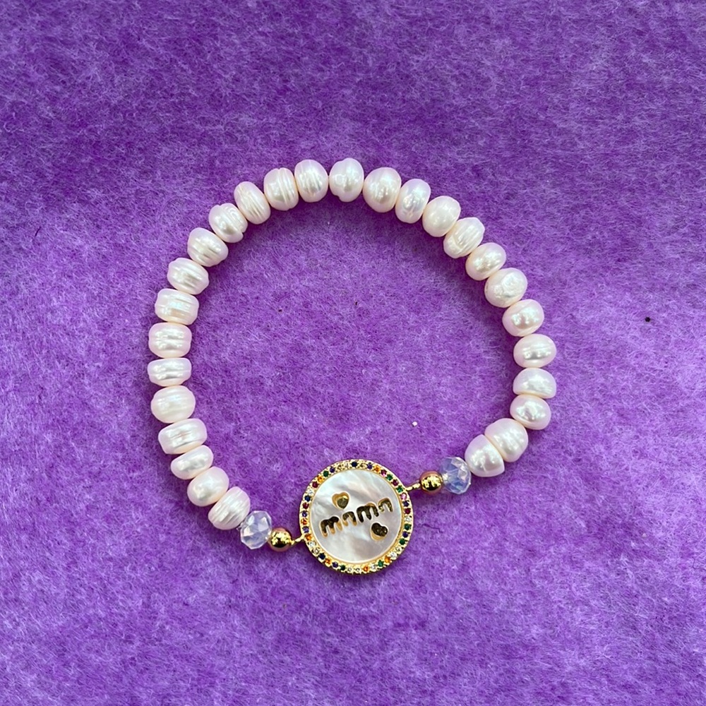 Handmade Opal Mama Charm Bracelet